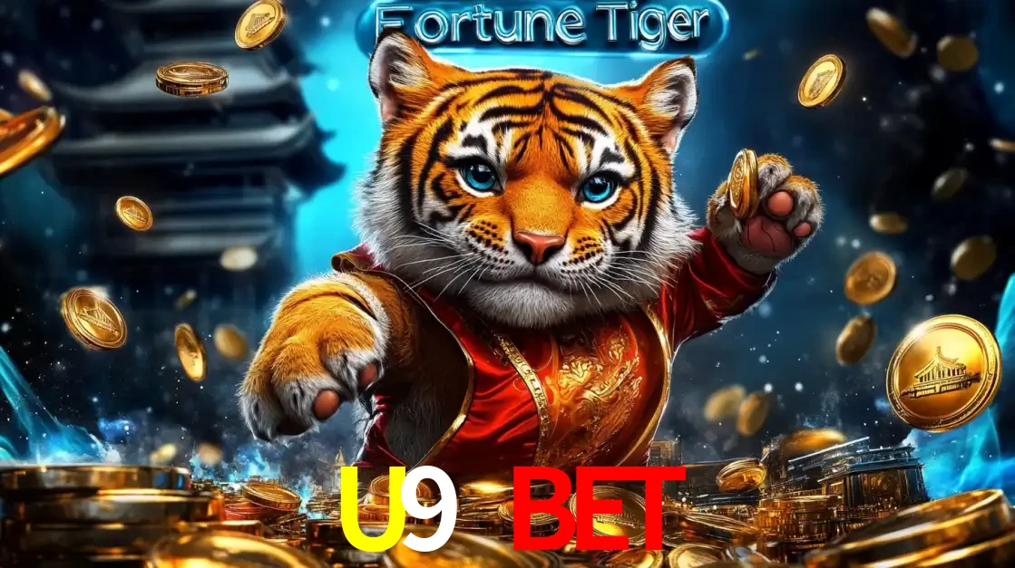 Imagem promocional do jogo de slot Fortune Tiger, com um tigre majestoso em traje tradicional cercado por uma fortuna em moedas de ouro, disponível agora no cassino U9 BET.